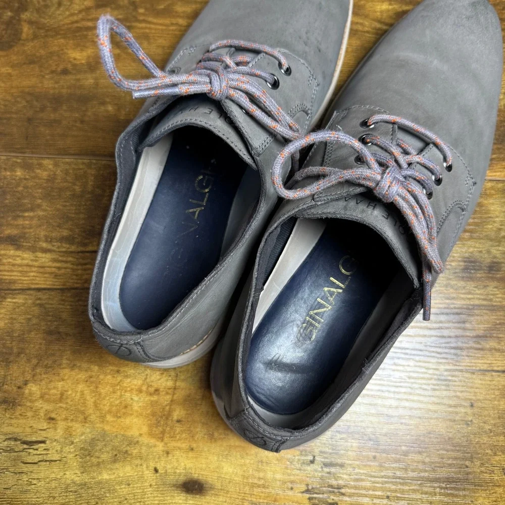 Cole Haan OriginalGrand C30307 Grey Leather Oxford Shoes Mens 10.5M